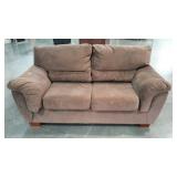 Microfiber love seat, 74" width, 37" depth