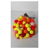 100 colored golfballa in bag, all used, includes