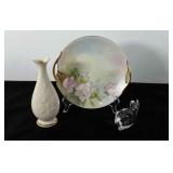 Home decor, includes Lenox bud vase, 7", glass