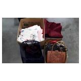 Textiles, purses, cloth, leather and pleather,