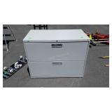 Hon 2 Drawer Laterial File Cabinet, unlocked No