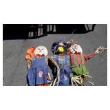 Three Scarecrow Decorative figures, Bamboo stake
