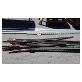 Steel Fence Posts and 5 sticks of galvanized