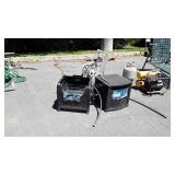 Three Water Hose Reels, one missing lid