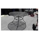 Outdoor 4ft Table, wrought iron base with mesh