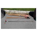 Tools, 2 sets of Post Hole Diggers, 1 shut off