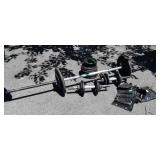 Steel Weights, 2 dumbbells one Light bar, 3