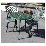 Lightweight 3 piece patio table and chair set