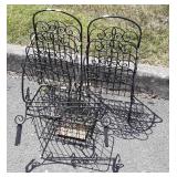 Iron Decorative pcs. 2 tiered magazine racks,