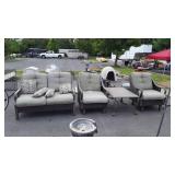 4pc Outdoor Furniture Set, Loveseat, side Table,