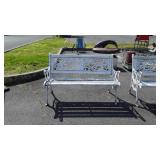 Park/Lawn Garden 4ft Bench, cast legs with cheurb