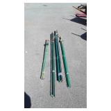 16 Steel Fence Posts, U Clip Types, two 5fts,