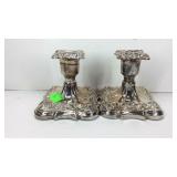 Vintage Silver Plated Candle Stick Holders (2)