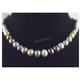 Sterling silver pearl necklace Honora collection