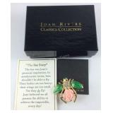Joan Rivers pink Gardenia Bee pIn