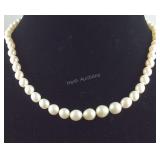 Sterling silver pearl necklace 16in Honora