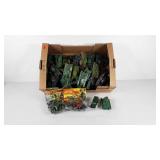 Toy plastic Army men, tanks, trucks and jeeps
