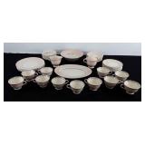 American Limoges china, federal coral pink,