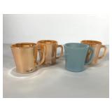 Fire King D handled mugs, one Delphite Blue and