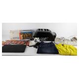 Miscellaneous household items, iron (powers on),