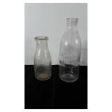 Glass milk bottles, includes coca milk bottle