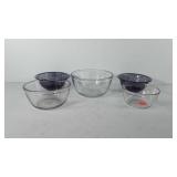 Glassware, pyrex and anchor hocking bowls