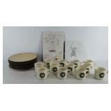 Kitchenware, Moravian mugs, 11" ruffled dinner