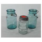 Mason jars, includes two ball ideal jars with
