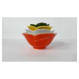 Lotus bowls, four graduated sizes