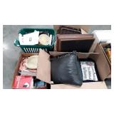 Skid lot, thermometer, pictures, wall shelf,