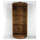 Handcrafted wall shelf, marked 12/9/34, measures