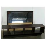 Mirror, 34 x 44 and a wall mount rack with