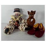 Redskins home decor, includes clown, bear