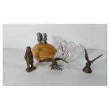 Mixed group, includes lead crystal swan candy