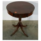 Accent table, metal claw feet, single drawer, 24"