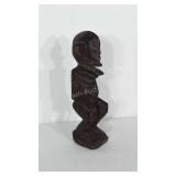 Wooden tribal statue / sculpture. Stands 17"