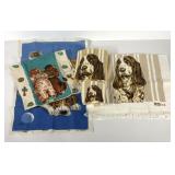 Dog themed textiles, Hush Puppies Basset towels,