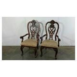 Two Queen Anne armchairs