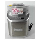 Cuisinart ice cream maker, powers up