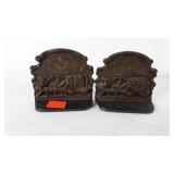 Bookends, horse and carriage, 4"