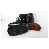 Three purses, includes Mondani, the Sak, and