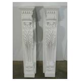 Two foam molded pillars, lightweight, 43" tall