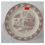 Red willow decorative plate, 11.5", has some