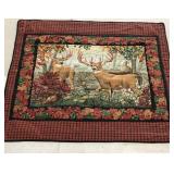 Quilted deer wall hanging, 48x46