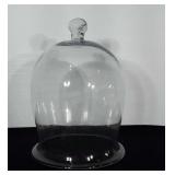 Glass Cloche with handle. Stands 15" tall with