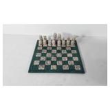 Chess set, includes all pieces, board is 10" x
