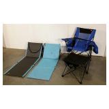 Beach and camp chair group, on camp chair is