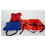 Life preservers: 2 adult jackets, 1 child