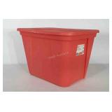 20 gallon storage tote with lid.