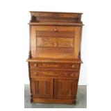 Victorian secretary desk with interior bank and